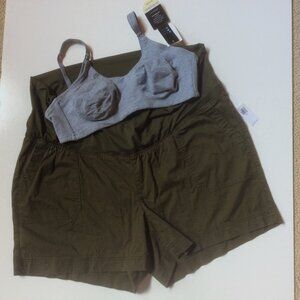 Old Navy/Q-T Intimates NWT Maternity Shorts & Nursing Bra Bundle Size XXL/44B